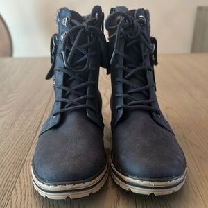 Cliffs by WHITE MOUNTAIN Navy side zipper Boots